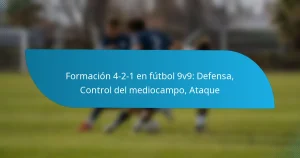 Formación 4-2-1 en fútbol 9v9: Defensa, Control del mediocampo, Ataque